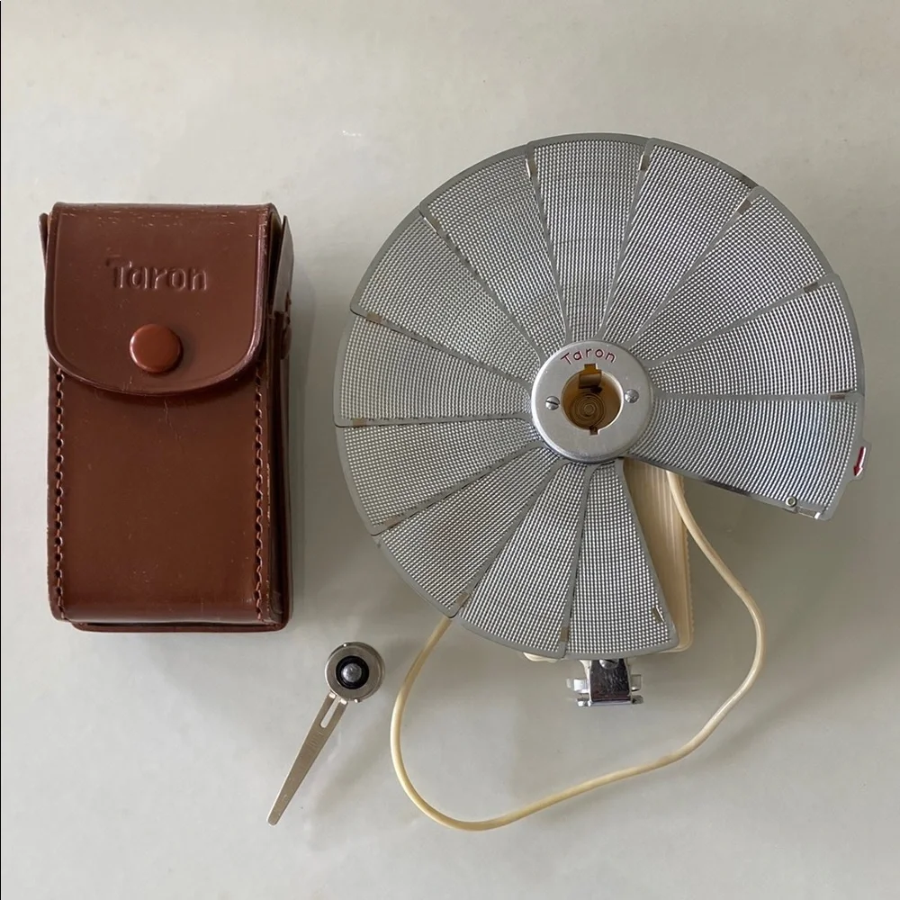 Taron Fold Up Flash for Vintage Film Cameras - Leather Case - Made in Japan